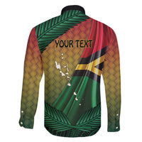 Personalised Long Live Vanuatu Independence Day Family Matching Off Shoulder Maxi Dress and Hawaiian Shirt 45th Anniversary Woven Pattern - Polynesian Pride