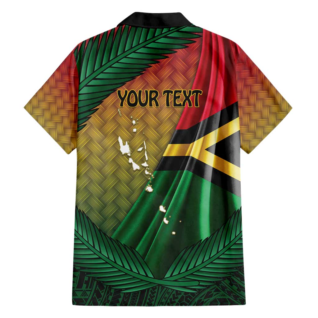 Personalised Long Live Vanuatu Independence Day Hawaiian Shirt 45th Anniversary Woven Pattern - Polynesian Pride