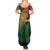 Personalised Long Live Vanuatu Independence Day Summer Maxi Dress 45th Anniversary Woven Pattern - Polynesian Pride