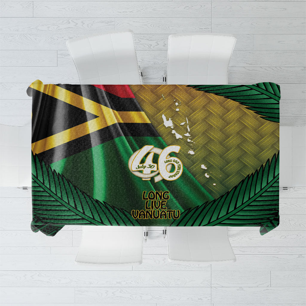 Long Live Vanuatu Independence Day Tablecloth 46th Anniversary Woven Pattern LT14 Reggae - Polynesian Pride