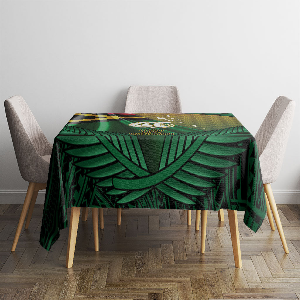 Long Live Vanuatu Independence Day Tablecloth 46th Anniversary Woven Pattern LT14 - Polynesian Pride