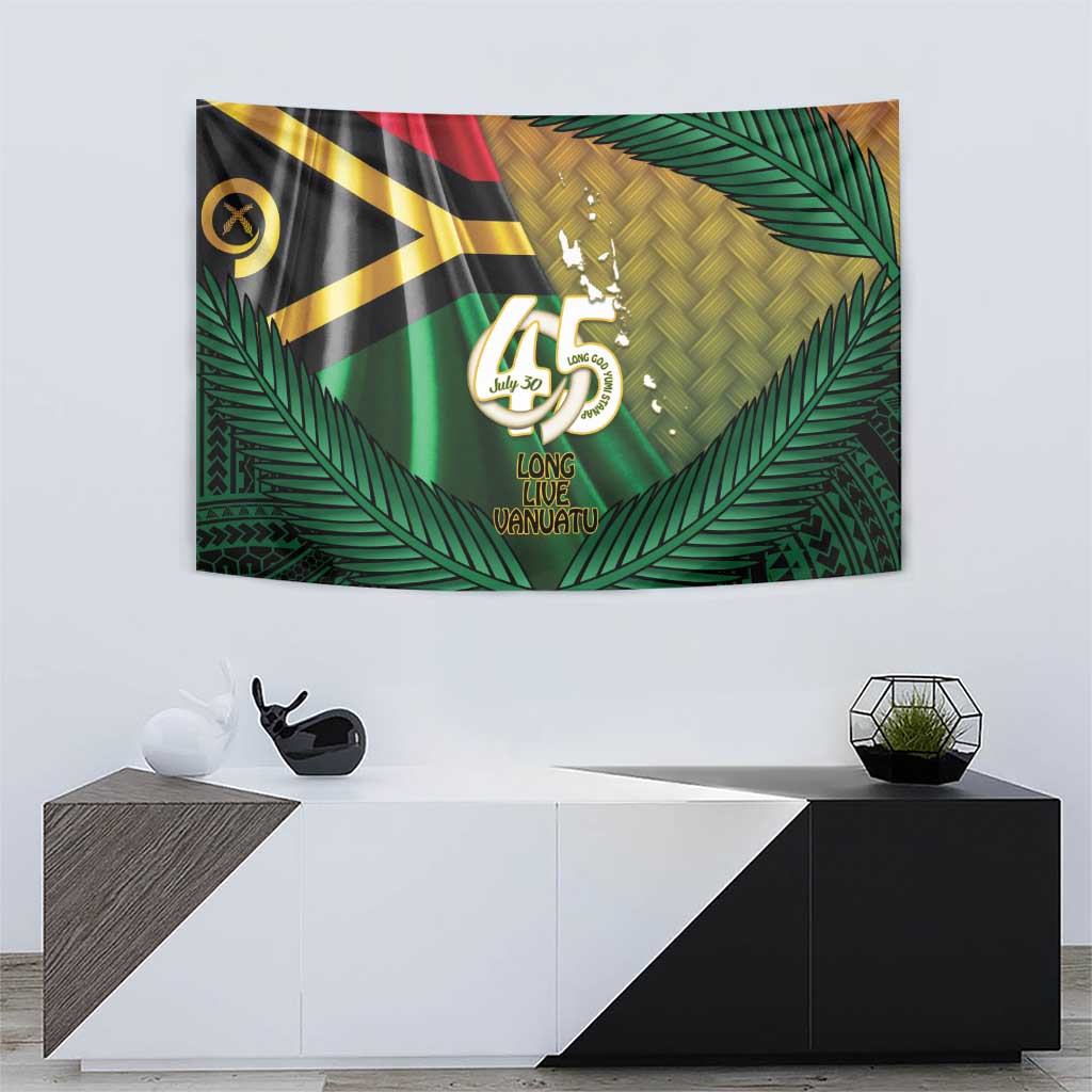 Long Live Vanuatu Independence Day Tapestry 45th Anniversary Woven Pattern - Polynesian Pride