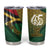 Personalised Long Live Vanuatu Independence Day Tumbler Cup 45th Anniversary Woven Pattern - Polynesian Pride
