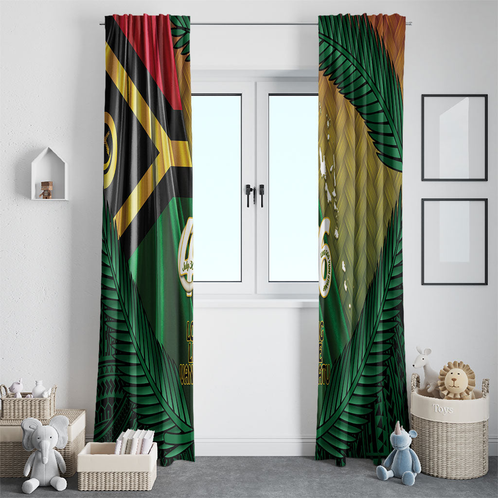 Long Live Vanuatu Independence Day Window Curtain 46th Anniversary Woven Pattern LT14 - Polynesian Pride