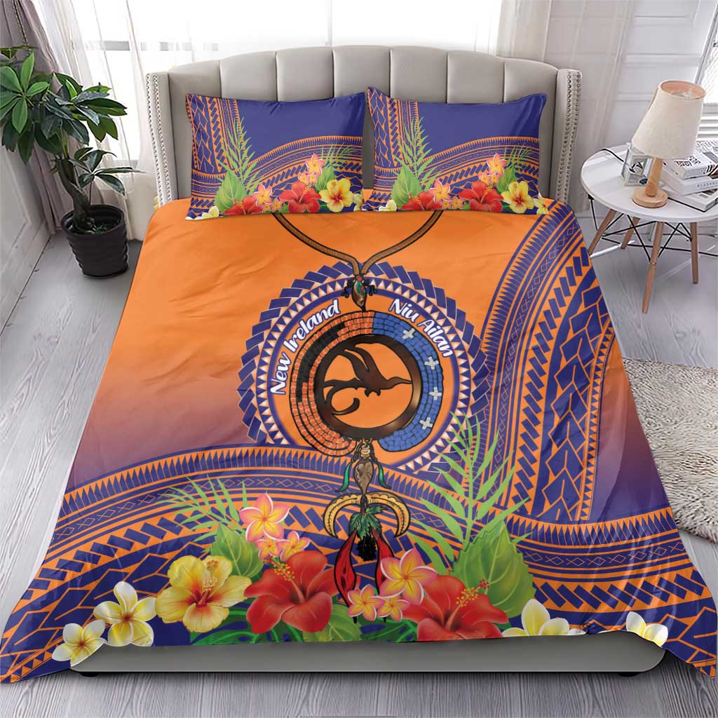 PNG New Ireland Province Bedding Set Niu Ailan Necklace Polynesian Tattoo - Polynesian Pride