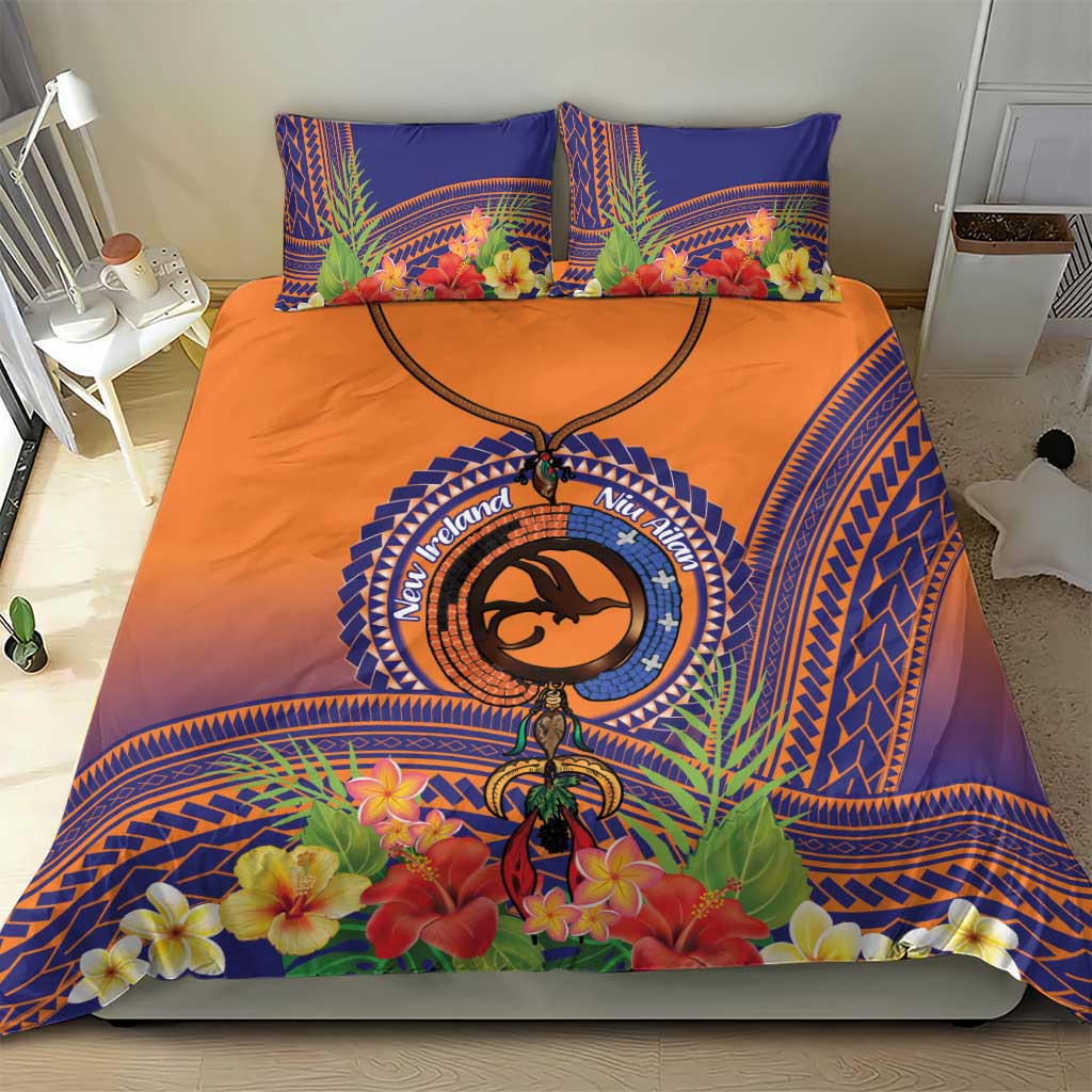 PNG New Ireland Province Bedding Set Niu Ailan Necklace Polynesian Tattoo - Polynesian Pride