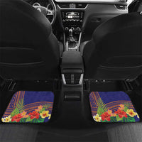 PNG New Ireland Province Car Mats Niu Ailan Necklace Polynesian Tattoo LT14 Set 2pcs - Back Orange - Polynesian Pride