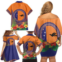 PNG New Ireland Province Family Matching Off Shoulder Short Dress and Hawaiian Shirt Niu Ailan Necklace Polynesian Tattoo - Polynesian Pride