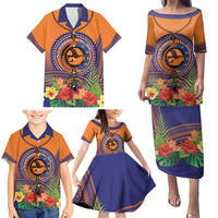 PNG New Ireland Province Family Matching Puletasi and Hawaiian Shirt Niu Ailan Necklace Polynesian Tattoo - Polynesian Pride