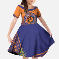 PNG New Ireland Province Family Matching Short Sleeve Bodycon Dress and Hawaiian Shirt Niu Ailan Necklace Polynesian Tattoo - Polynesian Pride