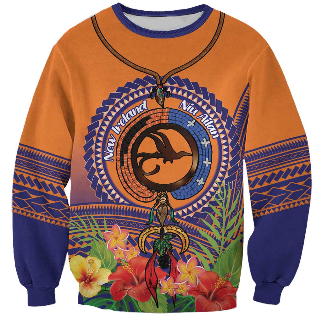 PNG New Ireland Province Sweatshirt Niu Ailan Necklace Polynesian Tattoo - Polynesian Pride
