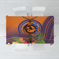 PNG New Ireland Province Tablecloth Niu Ailan Necklace Polynesian Tattoo LT14 Orange - Polynesian Pride