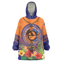 PNG New Ireland Province Wearable Blanket Hoodie Niu Ailan Necklace Polynesian Tattoo - Polynesian Pride