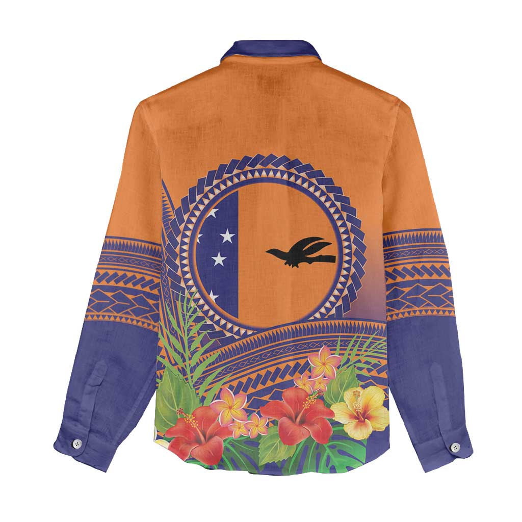 PNG New Ireland Province Women Casual Shirt Niu Ailan Necklace Polynesian Tattoo - Polynesian Pride