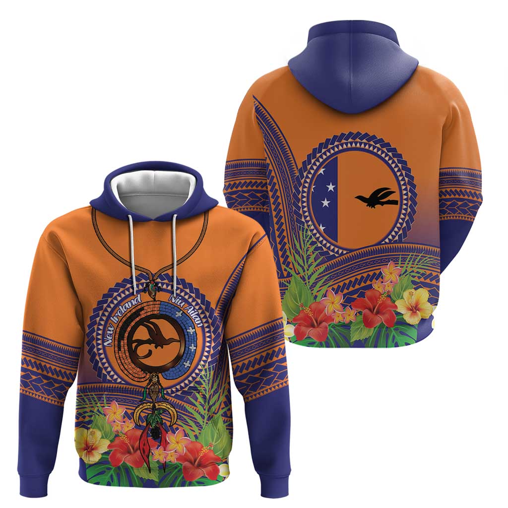 PNG New Ireland Province Zip Hoodie Niu Ailan Necklace Polynesian Tattoo - Polynesian Pride