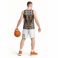 Wahaika New Zealand Basketball Jersey Maori Weapon Kowhaiwhai Fern Poutama Motifs LT14 - Polynesian Pride