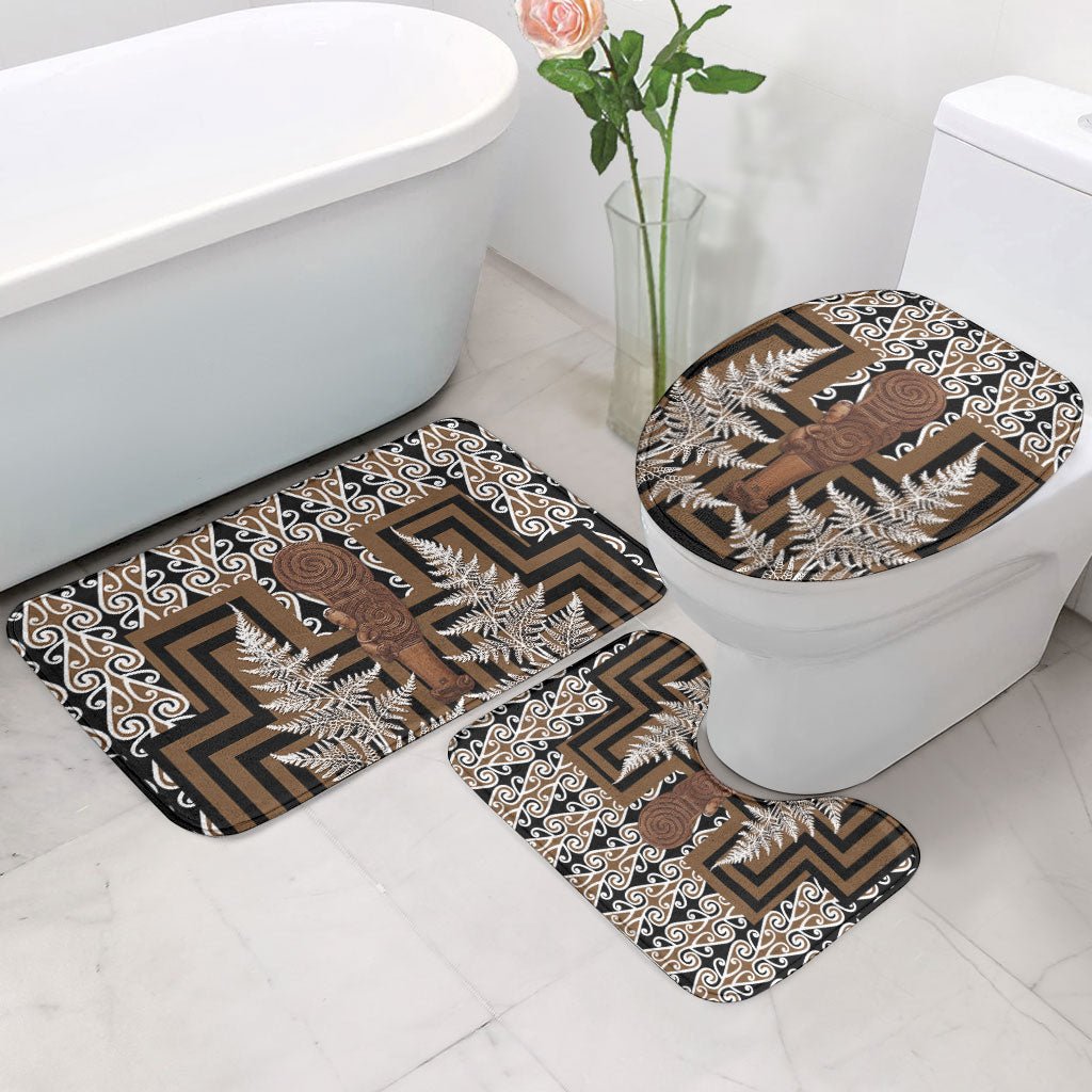 Wahaika New Zealand Bathroom Set Maori Weapon Kowhaiwhai Fern Poutama Motifs