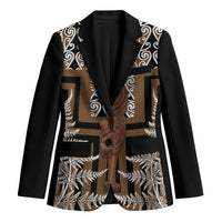 Wahaika New Zealand Blazer Maori Weapon Kowhaiwhai Fern Poutama Motifs
