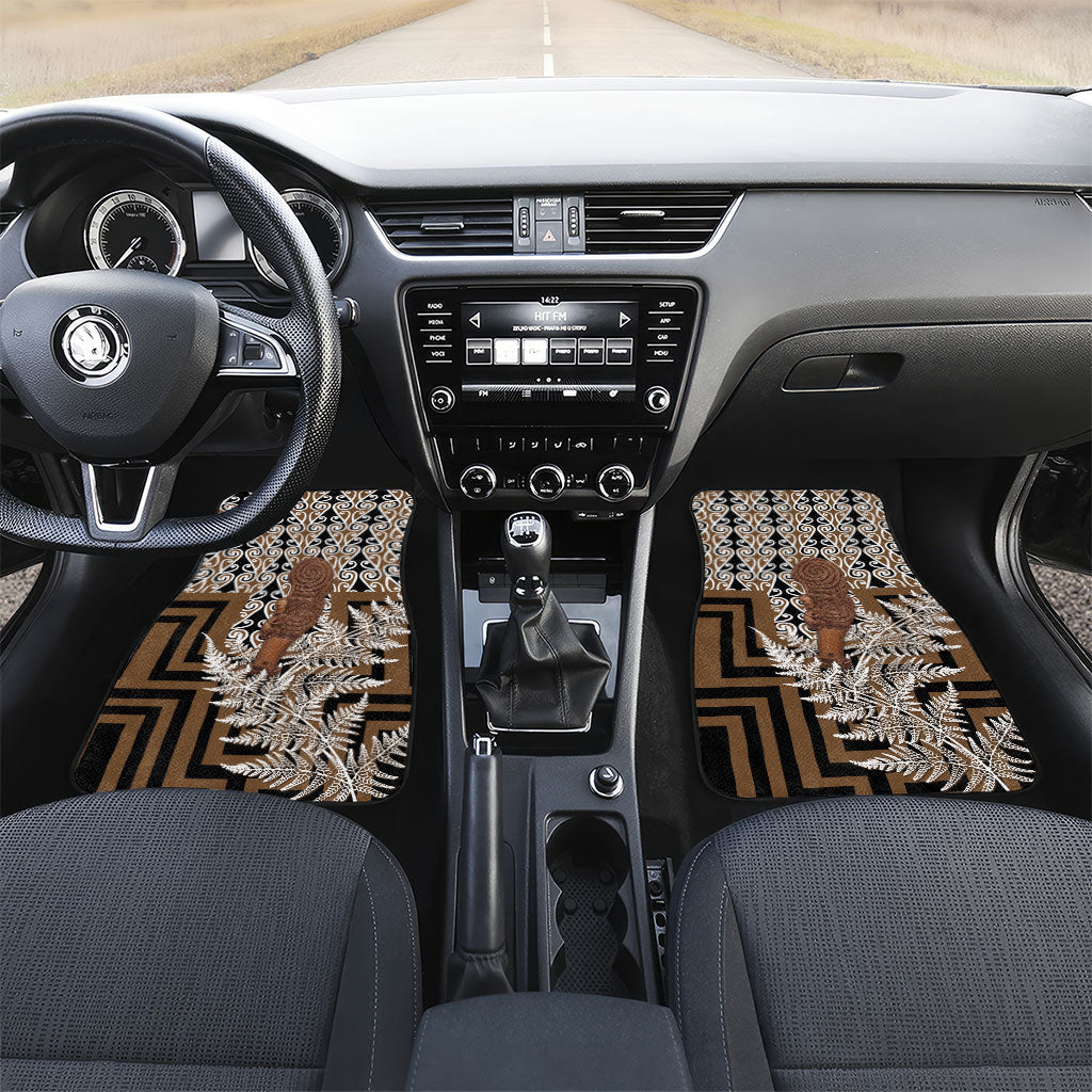 Wahaika New Zealand Car Mats Maori Weapon Kowhaiwhai Fern Poutama Motifs