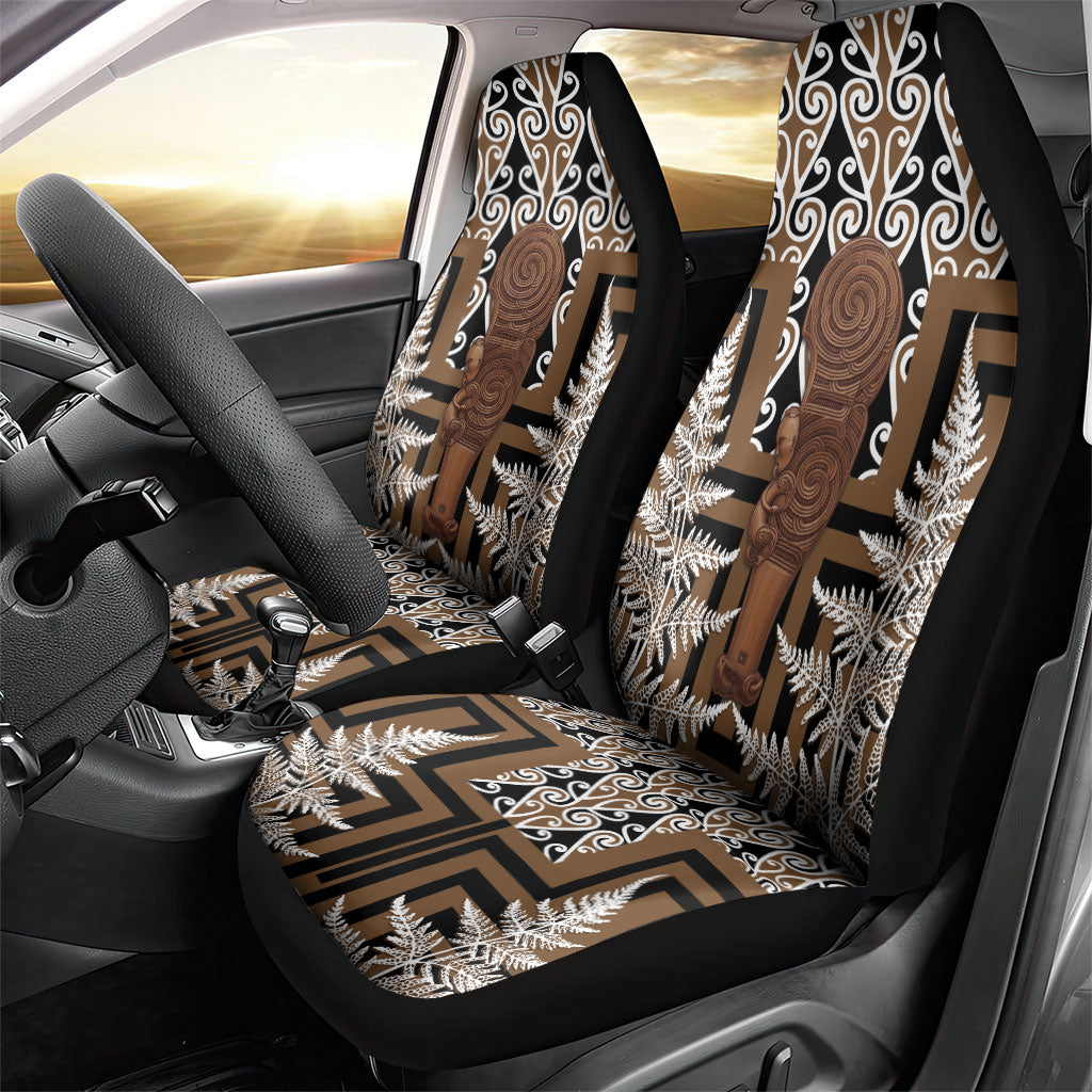 Wahaika New Zealand Car Seat Cover Maori Weapon Kowhaiwhai Fern Poutama Motifs LT14 - Polynesian Pride