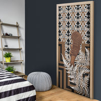 Wahaika New Zealand Door Cover Maori Weapon Kowhaiwhai Fern Poutama Motifs LT14 - Polynesian Pride