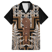 Wahaika New Zealand Family Matching Tank Maxi Dress and Hawaiian Shirt Maori Weapon Kowhaiwhai Fern Poutama Motifs