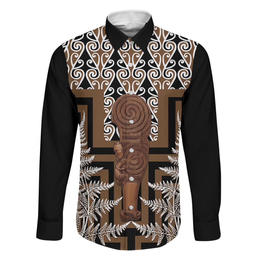 Wahaika New Zealand Family Matching Tank Maxi Dress and Hawaiian Shirt Maori Weapon Kowhaiwhai Fern Poutama Motifs