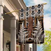 Wahaika New Zealand Garden Flag Maori Weapon Kowhaiwhai Fern Poutama Motifs