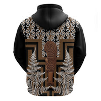 Wahaika New Zealand Hoodie Maori Weapon Kowhaiwhai Fern Poutama Motifs LT14 - Polynesian Pride