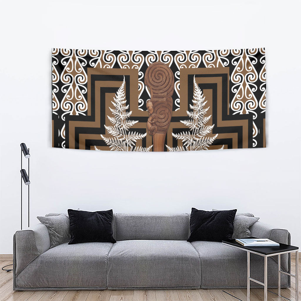 Wahaika New Zealand Tapestry Maori Weapon Kowhaiwhai Fern Poutama Motifs
