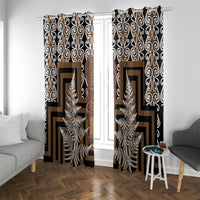 Wahaika New Zealand Window Curtain Maori Weapon Kowhaiwhai Fern Poutama Motifs