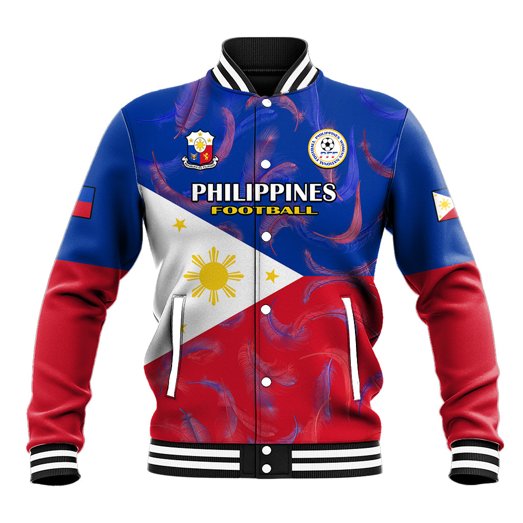 Custom Philippines Football Baseball Jacket 2023 World Cup Go Filipinas Feather Flag Version LT14 Unisex Blue - Polynesian Pride