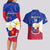 Custom Philippines Football Couples Matching Long Sleeve Bodycon Dress and Hawaiian Shirt 2023 World Cup Go Filipinas Feather Flag Version LT14 - Polynesian Pride