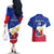 Custom Philippines Football Couples Matching Off The Shoulder Long Sleeve Dress and Hawaiian Shirt 2023 World Cup Go Filipinas Feather Flag Version LT14 - Polynesian Pride