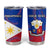 Custom Philippines Football Tumbler Cup World Cup Go Filipinas Feather Flag Version