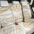 White and Gold Polynesia Back Car Seat Cover Plumeria Tattoo With Polynesian Pattern