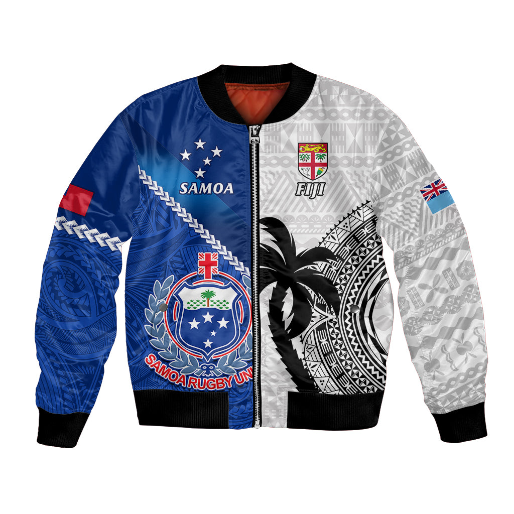 fiji-and-samoa-rugby-bomber-jacket-2023-world-cup-samoan-mix-tapa-pattern