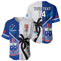 Custom Fiji And Samoa Rugby Baseball Jersey 2023 World Cup Samoan Mix Tapa Pattern LT14 - Polynesian Pride