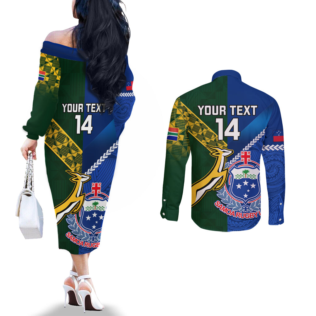 custom-samoa-and-south-africa-rugby-couples-matching-off-the-shoulder-long-sleeve-dress-and-long-sleeve-button-shirts-2023-world-cup-manu-samoa-with-springboks
