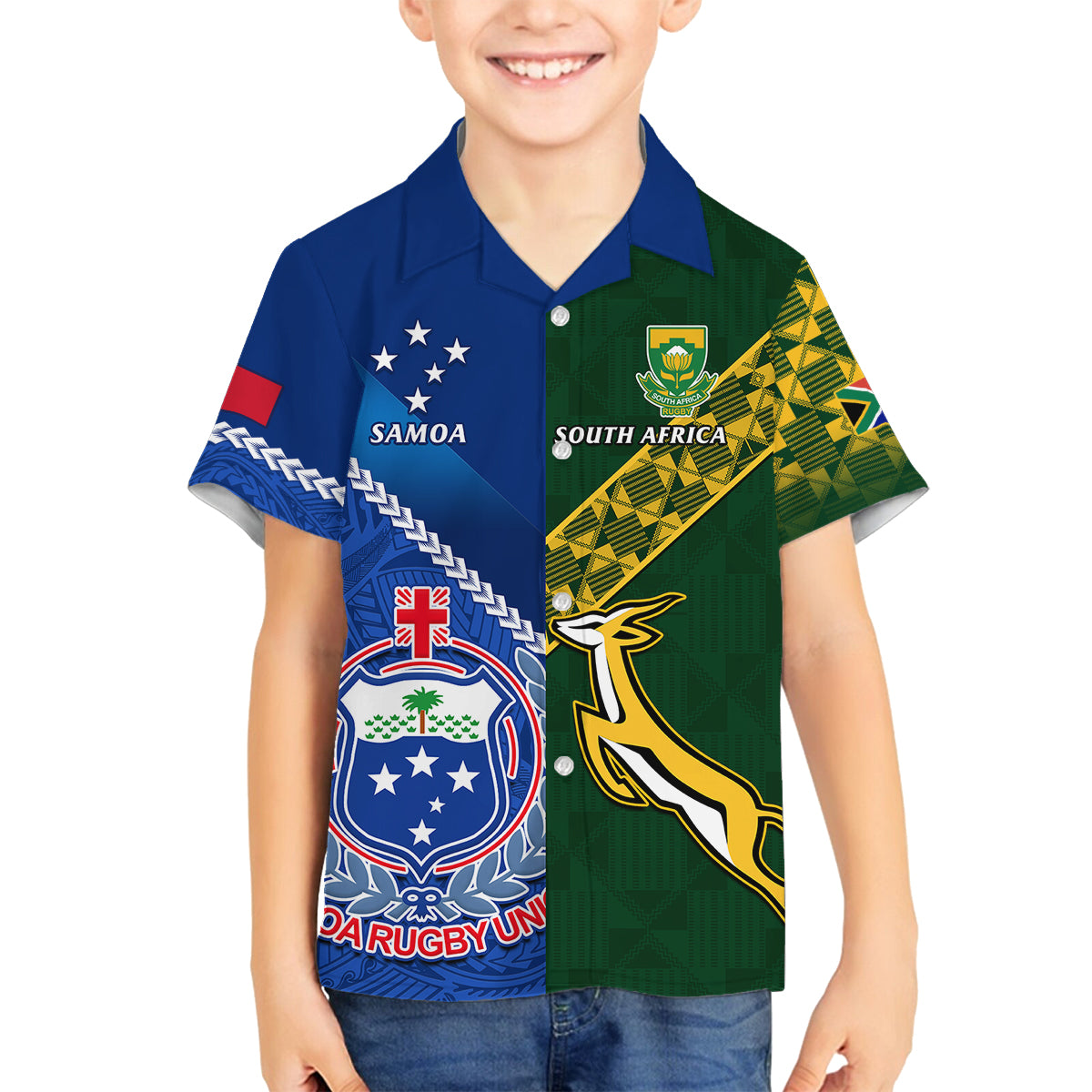 custom-samoa-and-south-africa-rugby-family-matching-off-shoulder-maxi-dress-and-hawaiian-shirt-2023-world-cup-manu-samoa-with-springboks