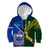 Custom Samoa And South Africa Rugby Kid Hoodie 2023 World Cup Manu Samoa With Springboks LT14 Blue - Polynesian Pride