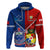 Samoa And Tonga Rugby Hoodie 2023 World Cup Manu Samoa With Ikale Tahi LT14 Blue - Polynesian Pride