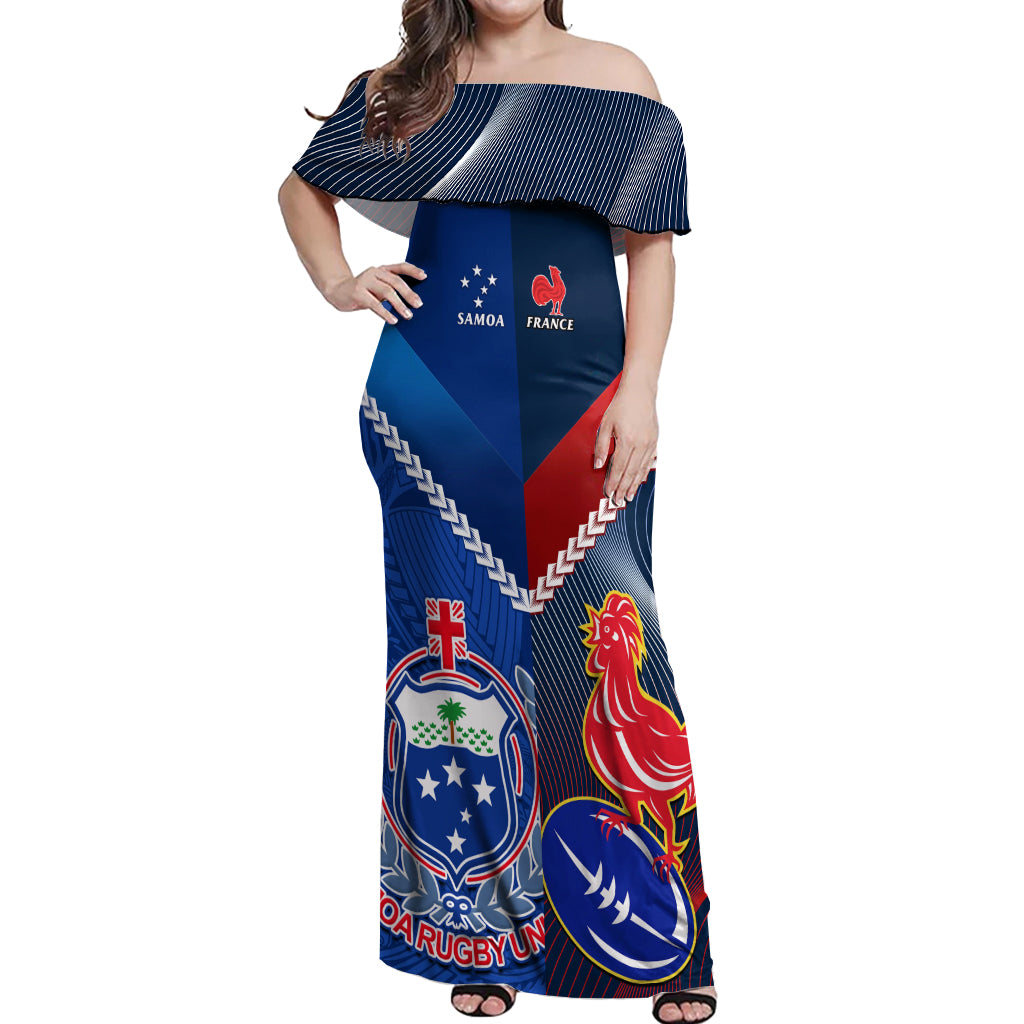 samoa-and-france-rugby-off-shoulder-maxi-dress-2023-world-cup-manu-samoa-with-les-bleus