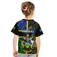 South Sea Islanders Kid T Shirt Kanakas With Solomon Islands Coat Of Arms LT14 - Polynesian Pride