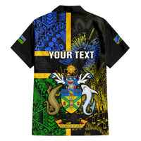 Personalised South Sea Islanders Family Matching Long Sleeve Bodycon Dress and Hawaiian Shirt Kanakas With Solomon Islands Coat Of Arms LT14 - Polynesian Pride