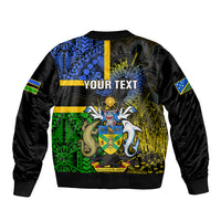 personalised-south-sea-islanders-sleeve-zip-bomber-jacket-kanakas-with-solomon-islands-coat-of-arms