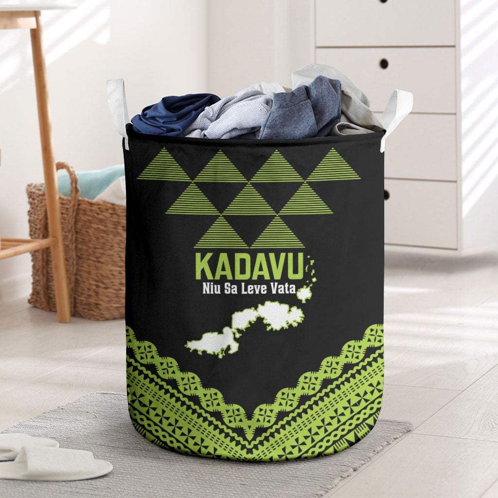 Kadavu Fiji 2026 Rugby Laundry Basket Niu Sa Leve Vata Fijian Tapa Pattern