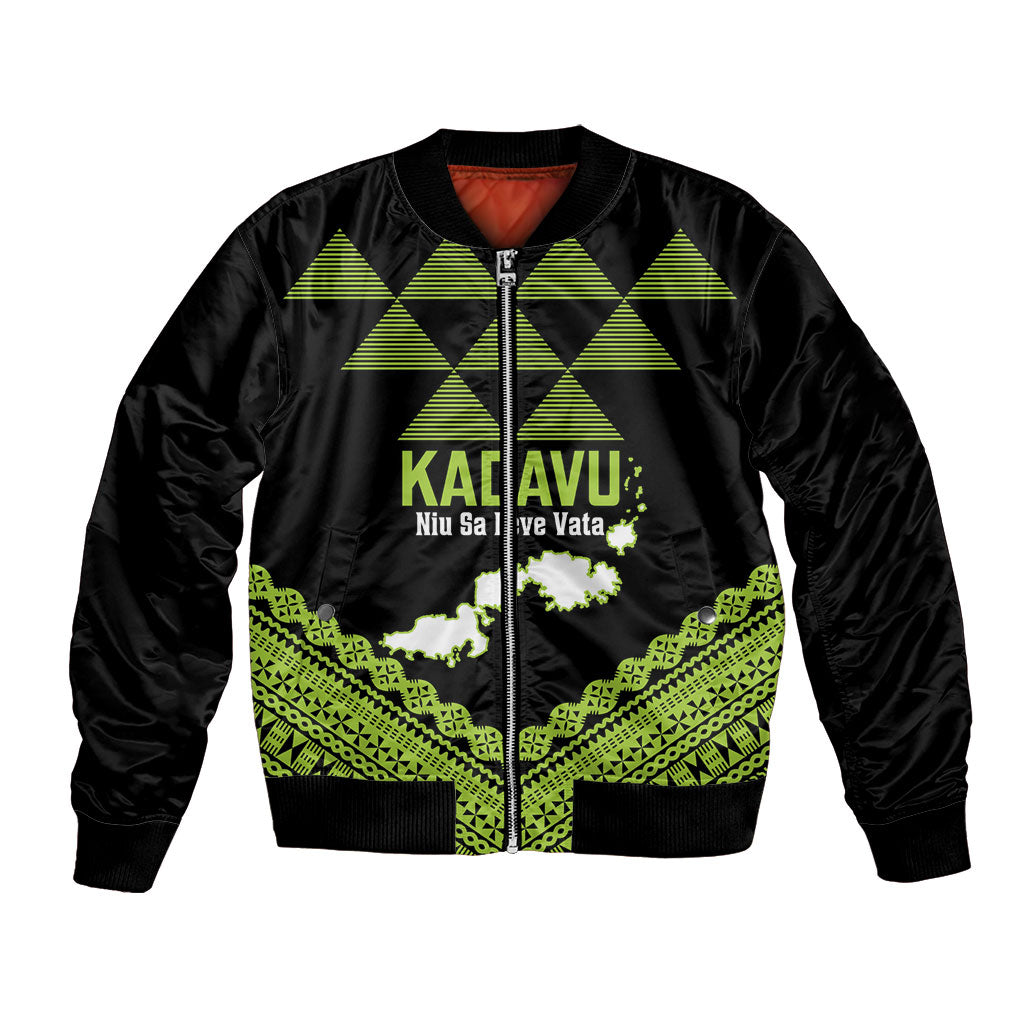 Kadavu Fiji 2026 Rugby Custom Bomber Jacket Niu Sa Leve Vata Fijian Tapa Pattern