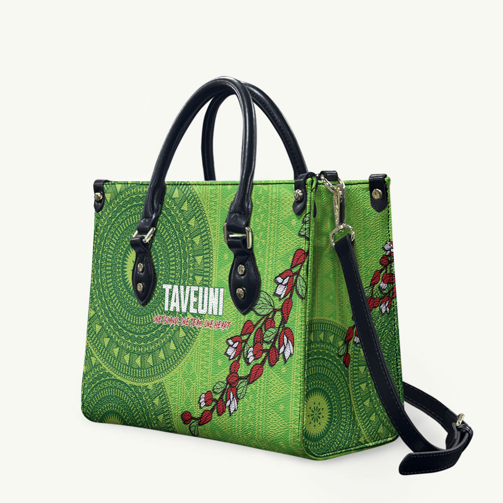 Taveuni Fiji 2026 Rugby Leather Bag Tagimoucia Fijian Tapa Pattern