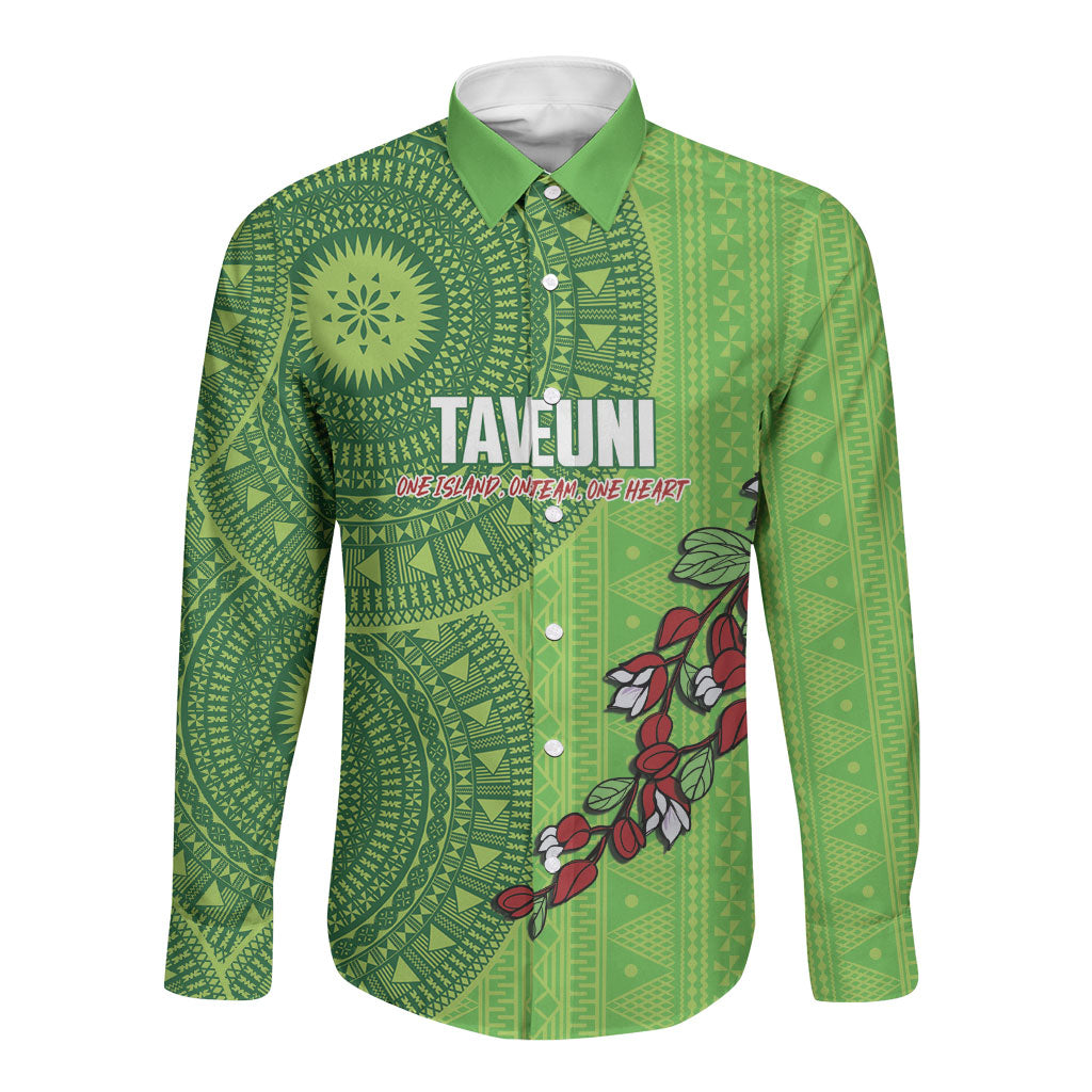 Taveuni Fiji 2026 Rugby Custom Long Sleeve Button Shirt Tagimoucia Fijian Tapa Pattern
